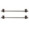 Hermosa Home Decorative Self-Adhesive, Wall Mount Rod 17-30" Long - Cocoa (Set Of 2)